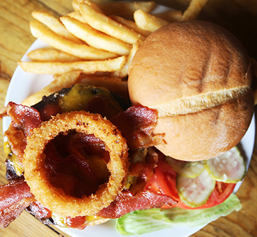 Burger and Fries - Firehouse Brewing Co.