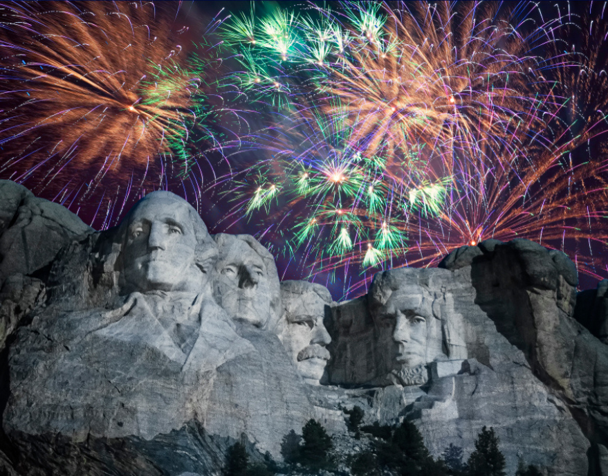 Fireworks at Mount Rushmore